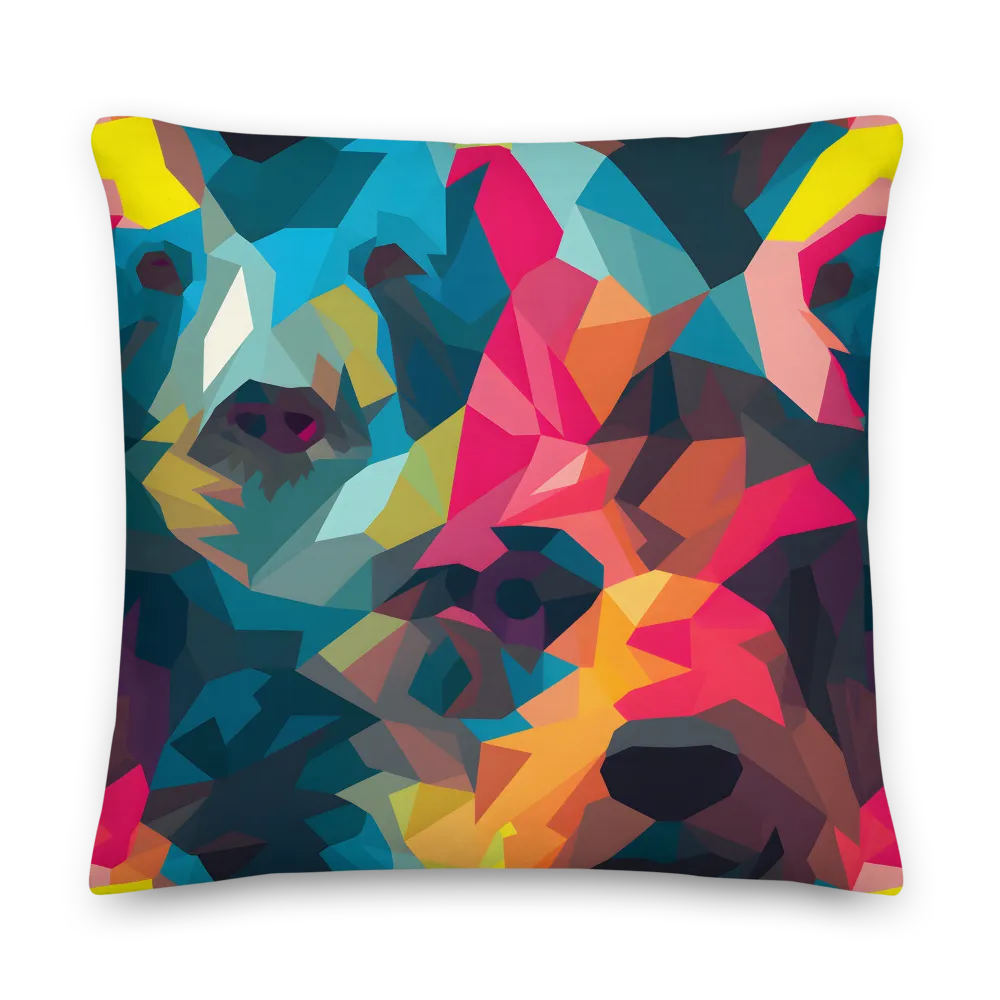 The Colorful Essence of Bears | Pillow | 22″×22″