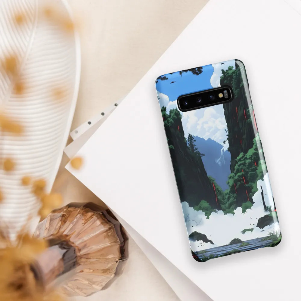 Ethereal Cascade: A Journey Through Verdant Realms | Phone Case |  S10 Plus | Snap Case | Glossy