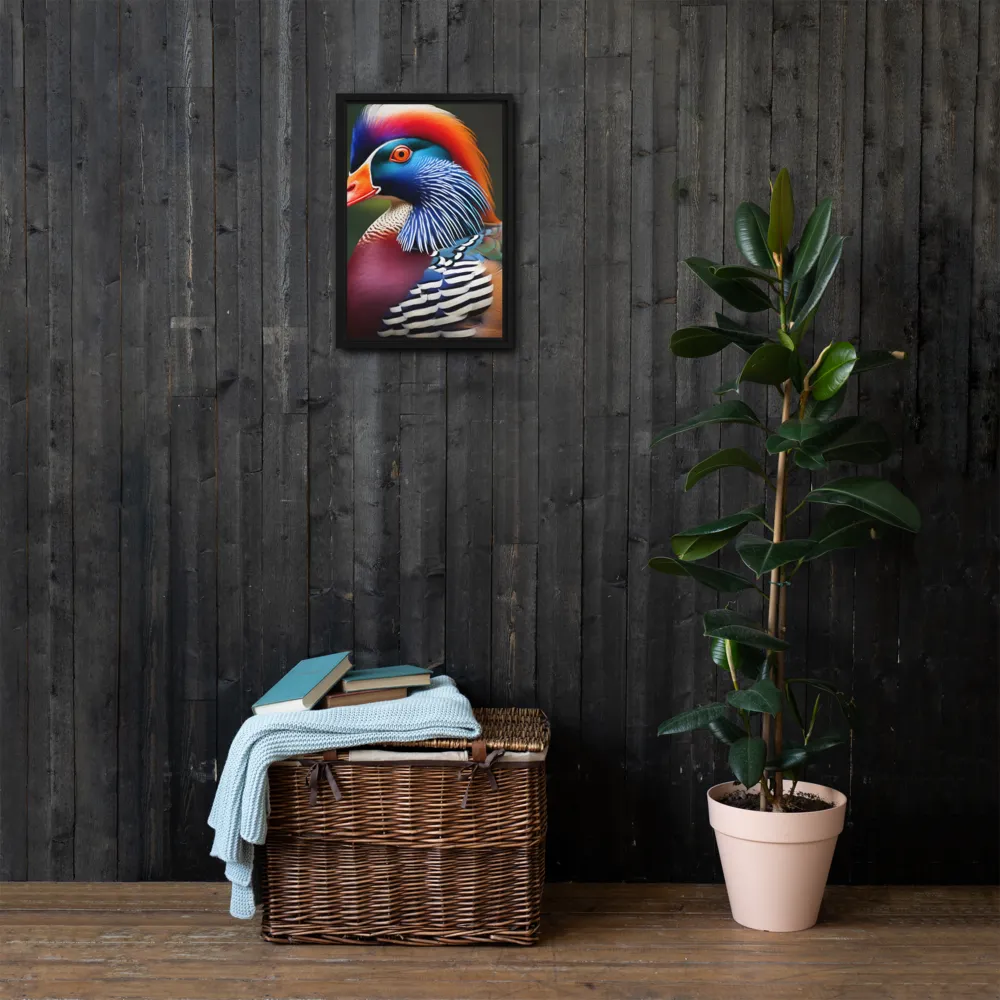 The Majestic Mandarin | Canvas with Black Frame | 12″×18″