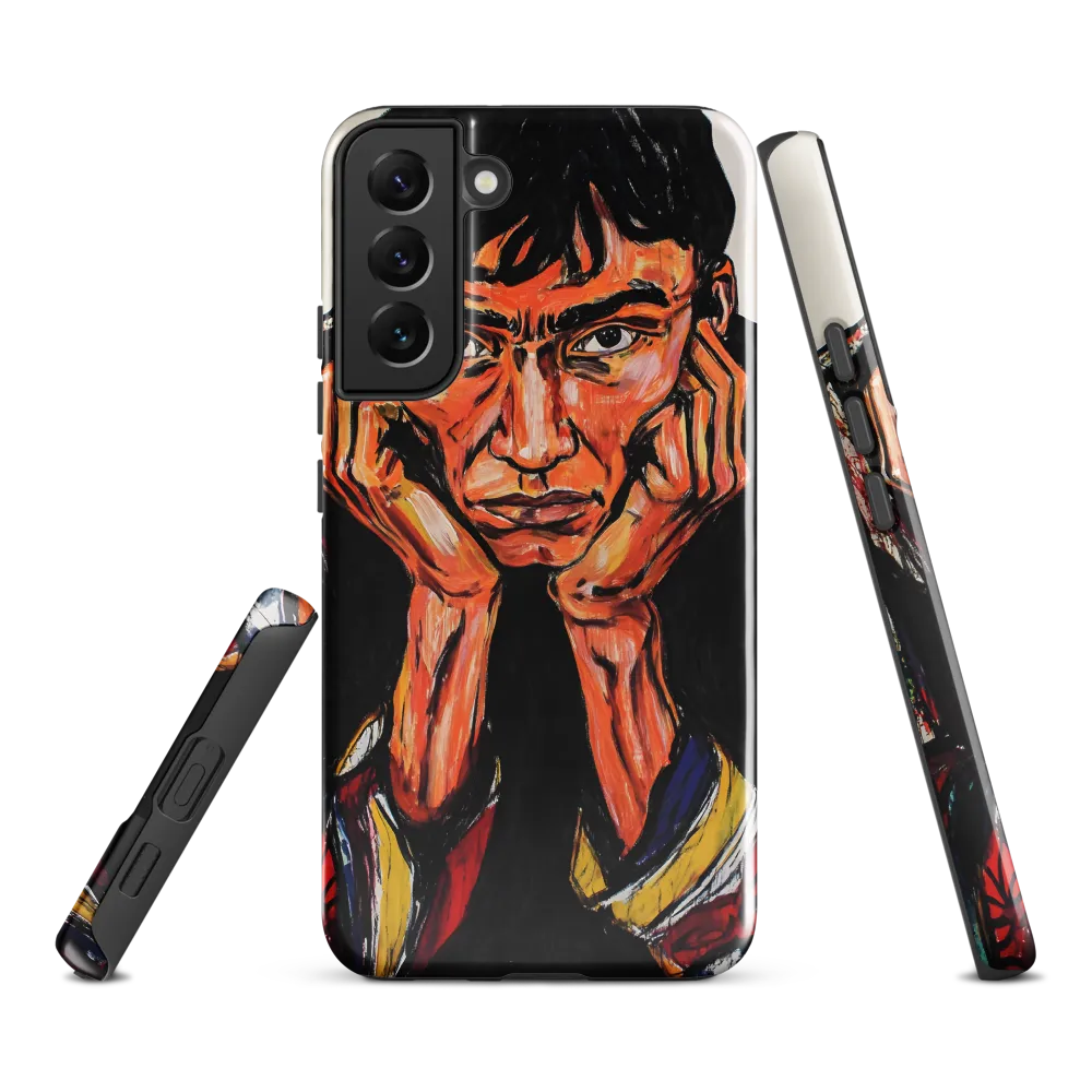 Contemplative Intensity: An Expressionist Portrait