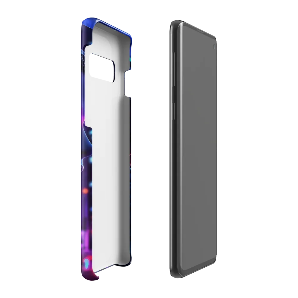 Neon Dreams: A Cyborg's Mystique | Phone Case |  S10 Plus | Snap Case | Glossy