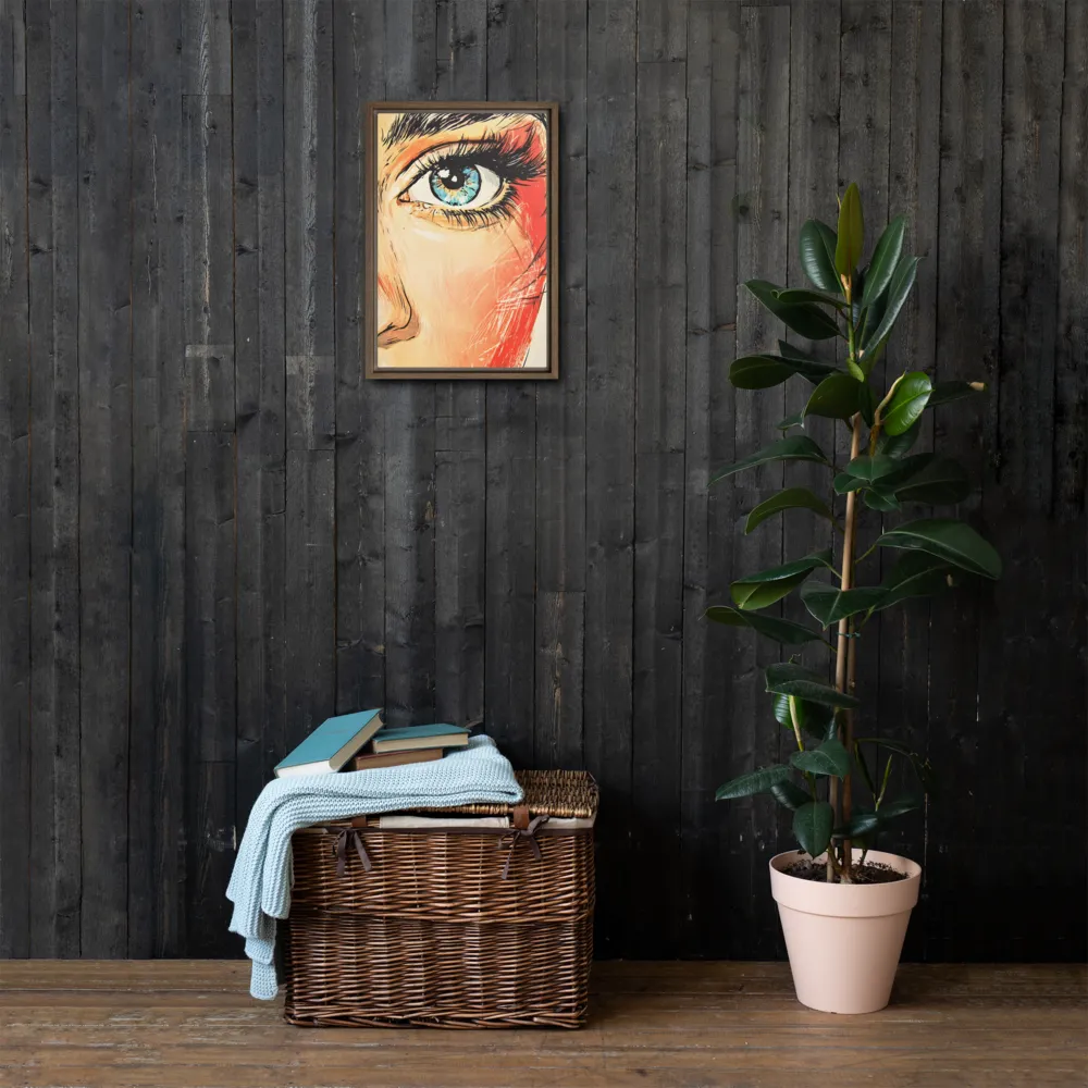 Gaze of Emotion | Canvas with Brown Frame | 12″×18″