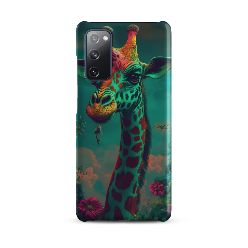 Whimsical Giraffe Among Blossoms