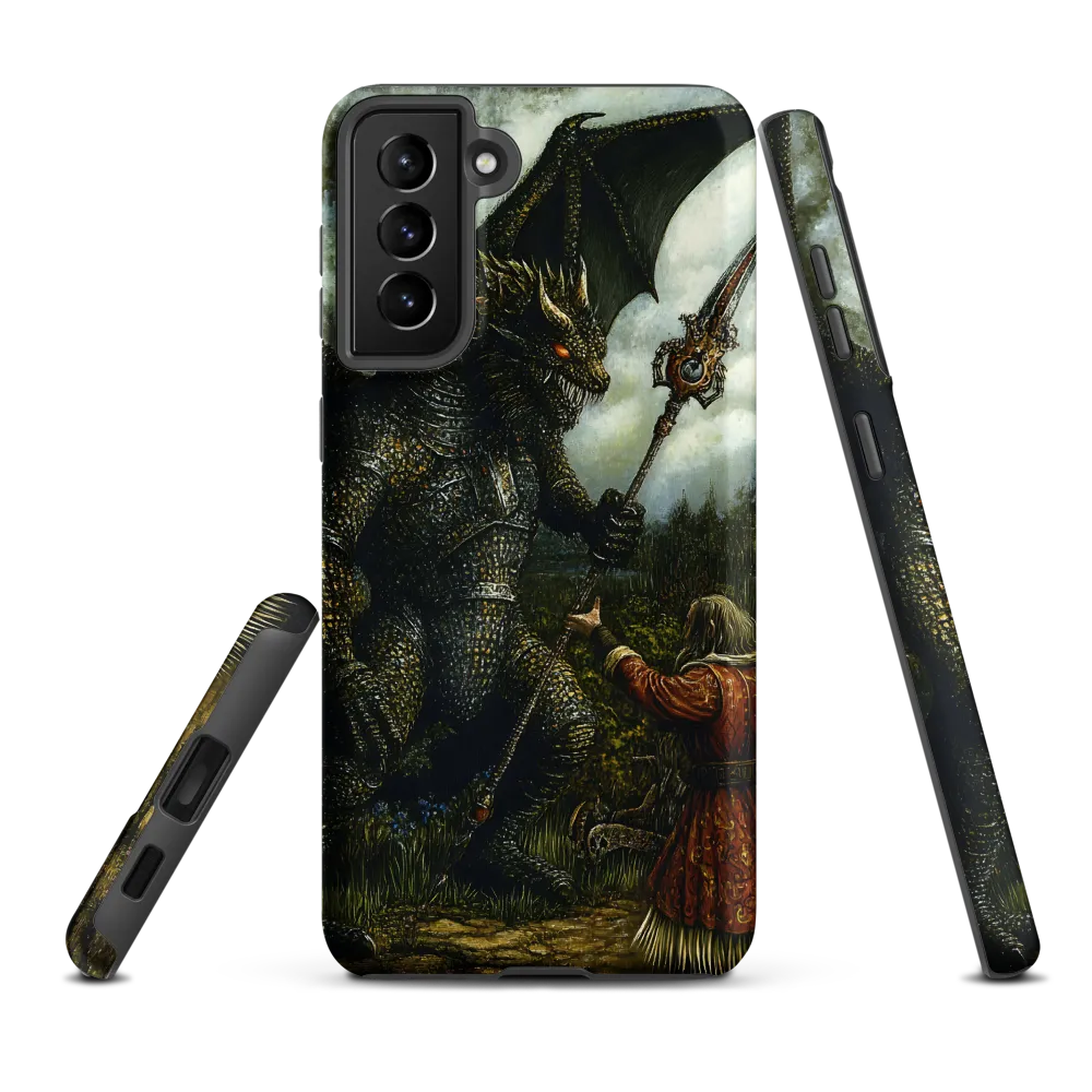 The Confrontation: Dragon vs. Wizard | Phone Case |  S21 Plus | Tough Case | Matte