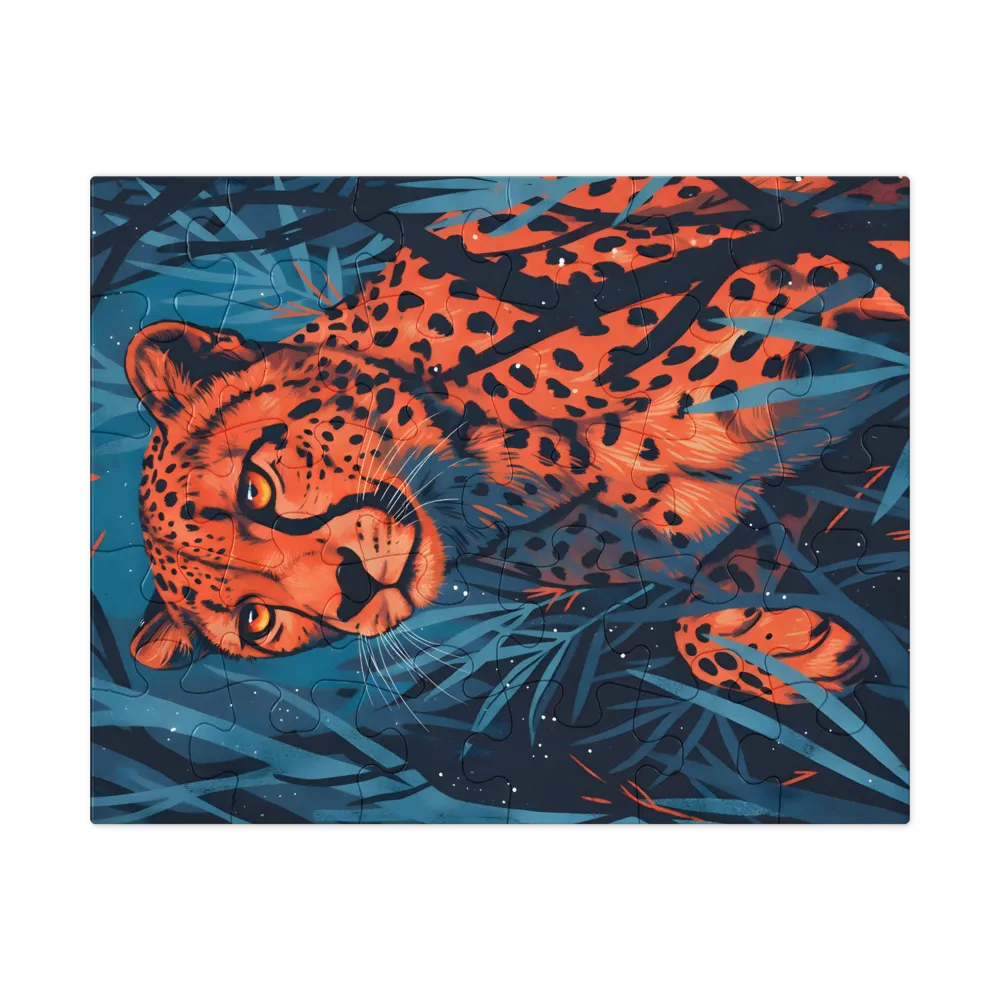 Cheetah at Dusk 
 Jigsaw Puzzle in Tin Box