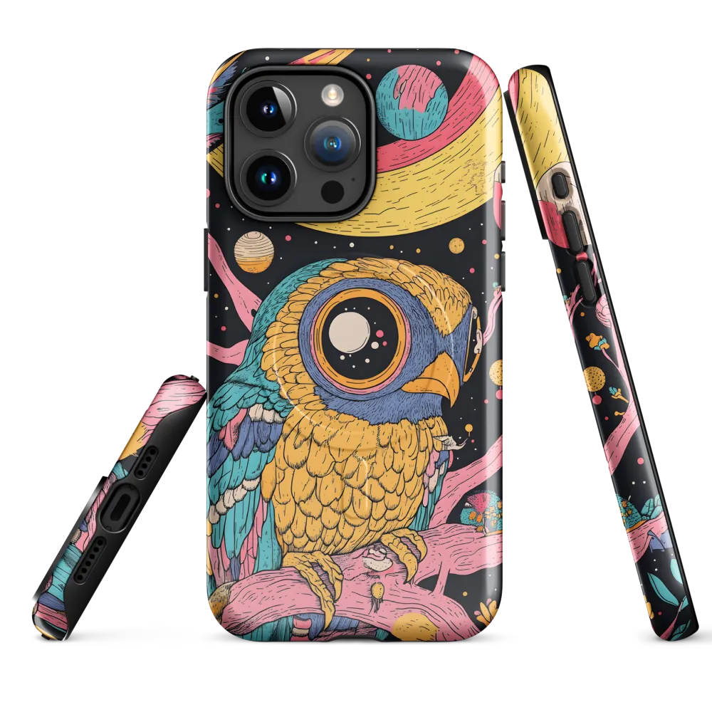 Whimsical Cosmic Owl | Phone Case |  15 Pro Max | MagSafe® Tough Case | Glossy