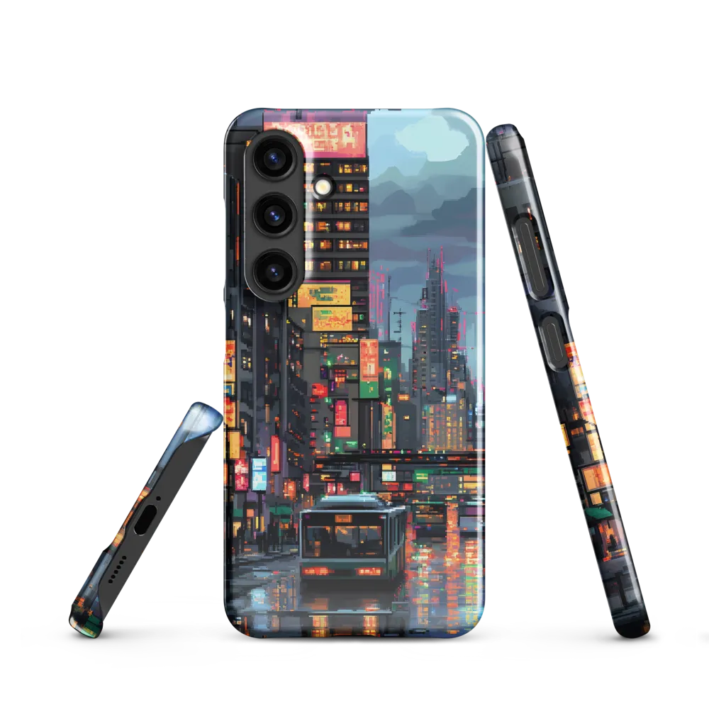 Neon Dreams: A Pixelated Urban Night