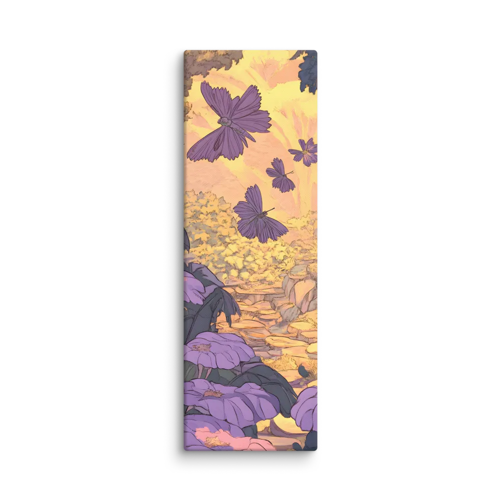 A Serene Dance of Butterflies | Canvas | 12″×36″