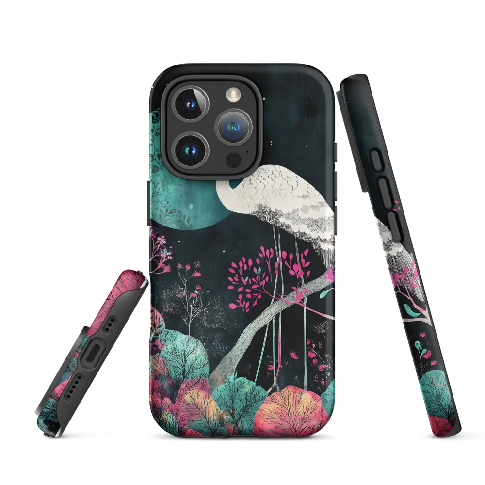 Ethereal Presence: Heron in a Floral Dreamscape