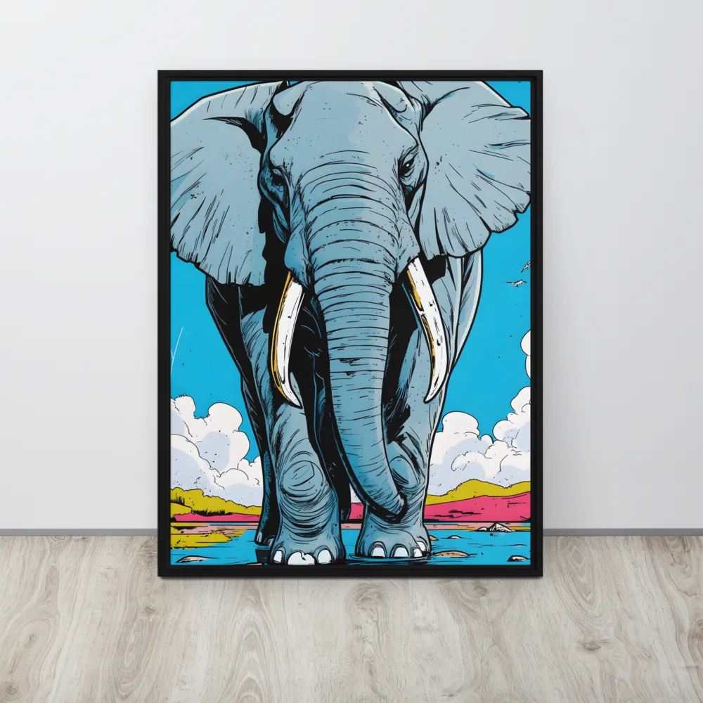 Majestic Presence: The Elephant | Canvas with Black Frame | 24″×32″