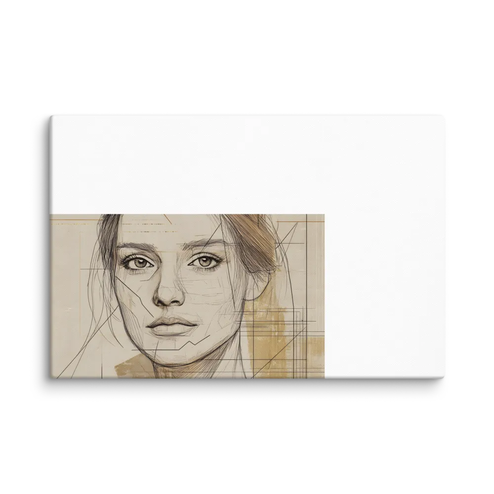 Geometric Elegance: A Modern Portrait | Canvas | 32″×48″