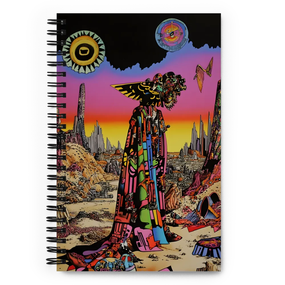 Journey Through a Surreal Landscape | Spiral Notebook