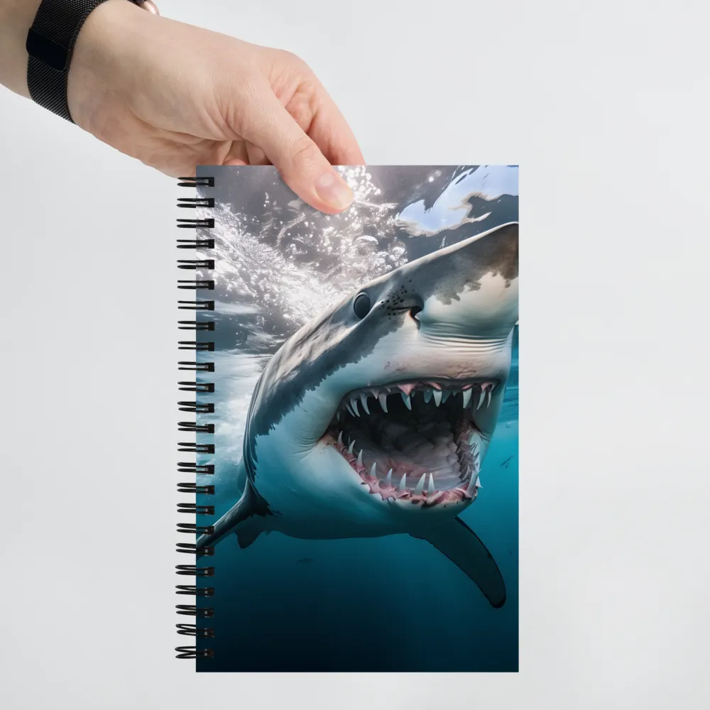 Majesty of the Ocean: The Great White Shark | Spiral Notebook