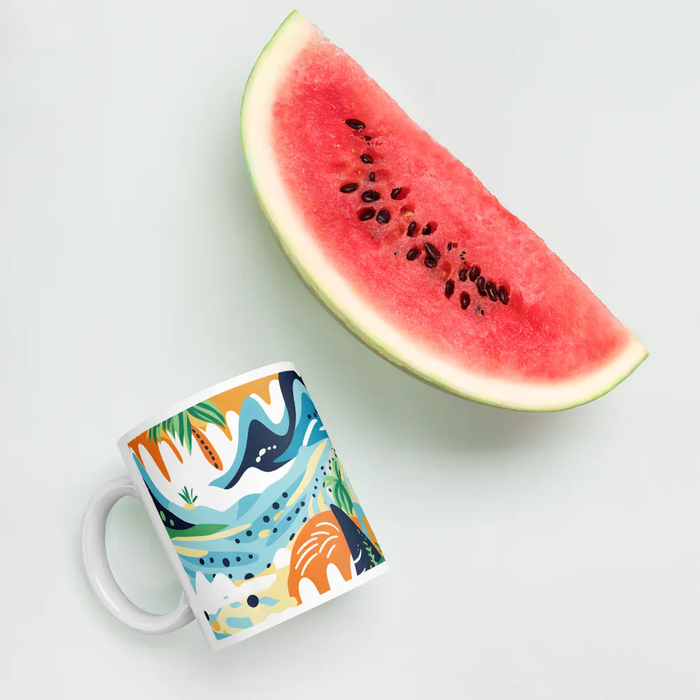 Abstract Tropical Landscape | Mugs | Multiple Sizes & Colors