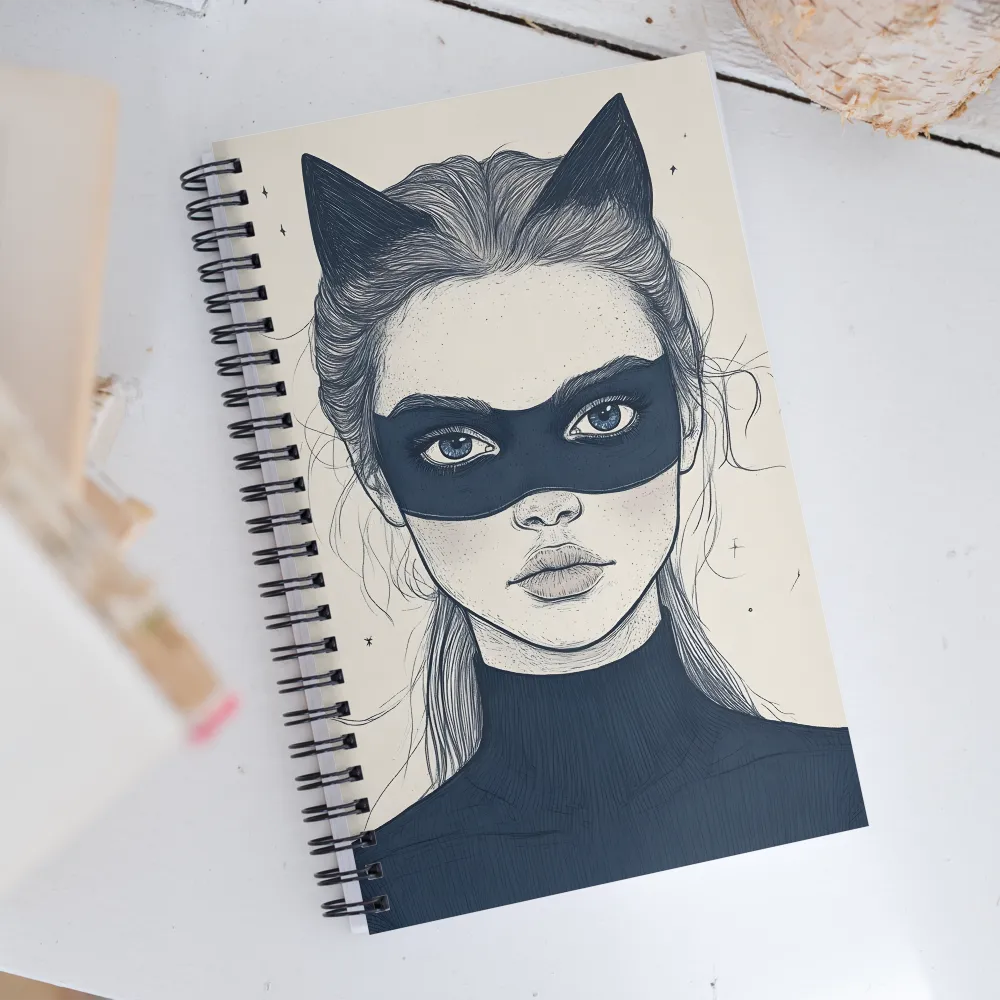 Whimsical Cat Girl | Spiral Notebook