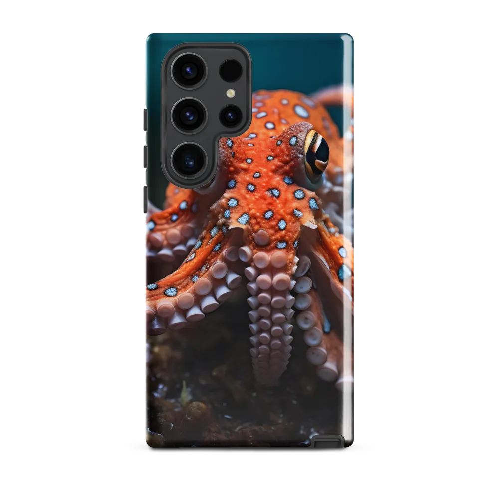 Curiosity of the Deep: The Orange Octopus | Phone Case |  S23 Ultra | Tough Case | Glossy