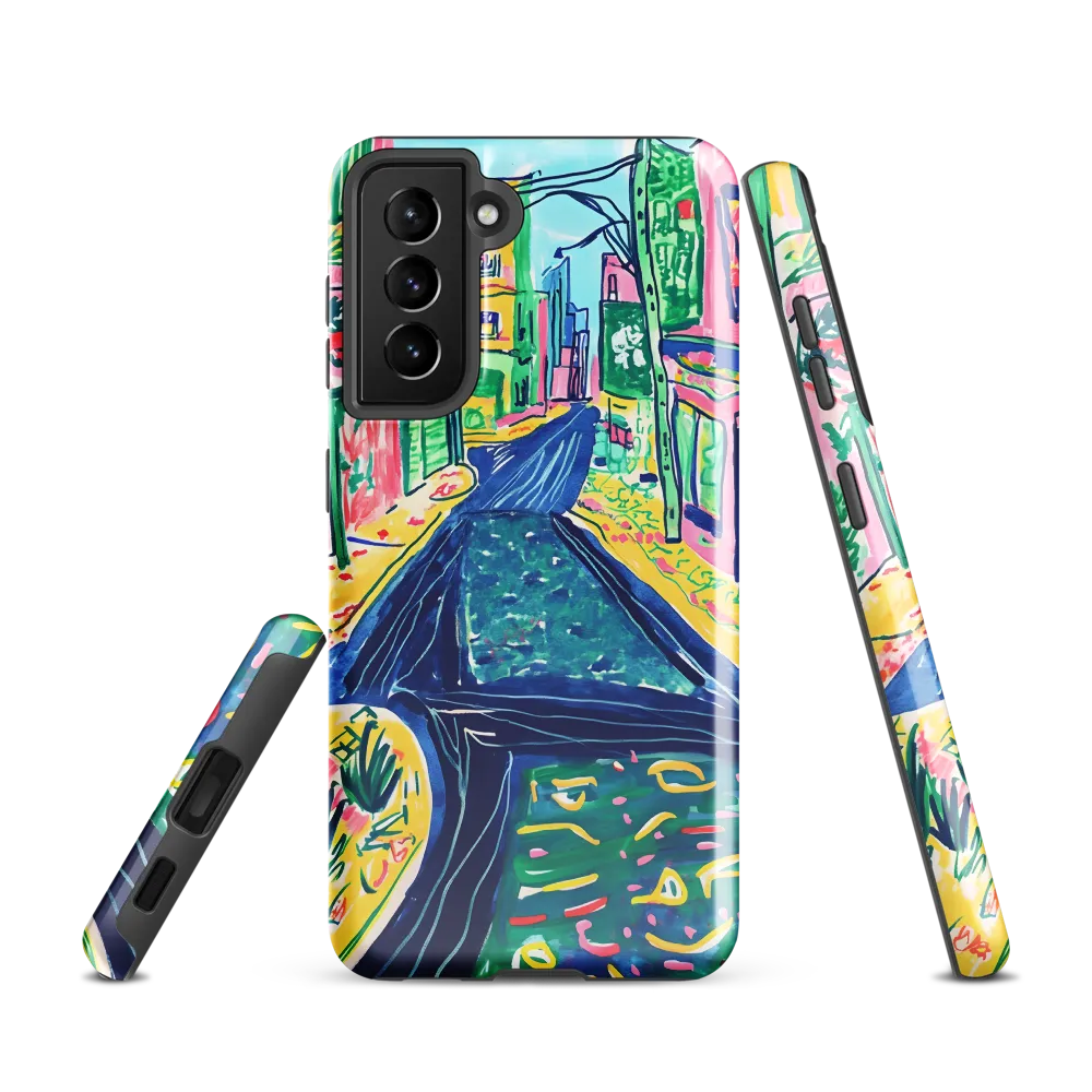 Dreamy Street in Vibrant Hues