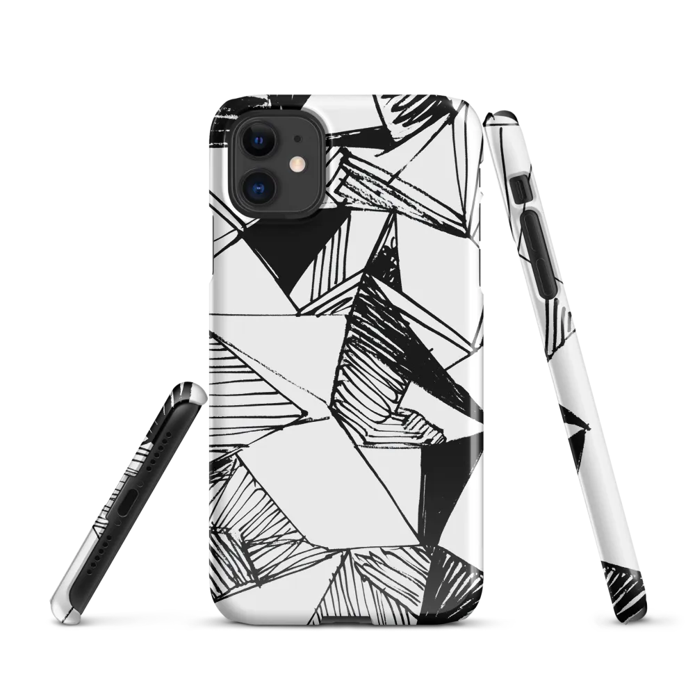 Dynamic Geometry in Ink | Phone Case |  11 | Snap Case | Glossy