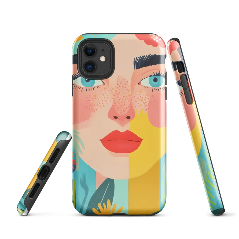 Floral Serenity: A Modern Portrait