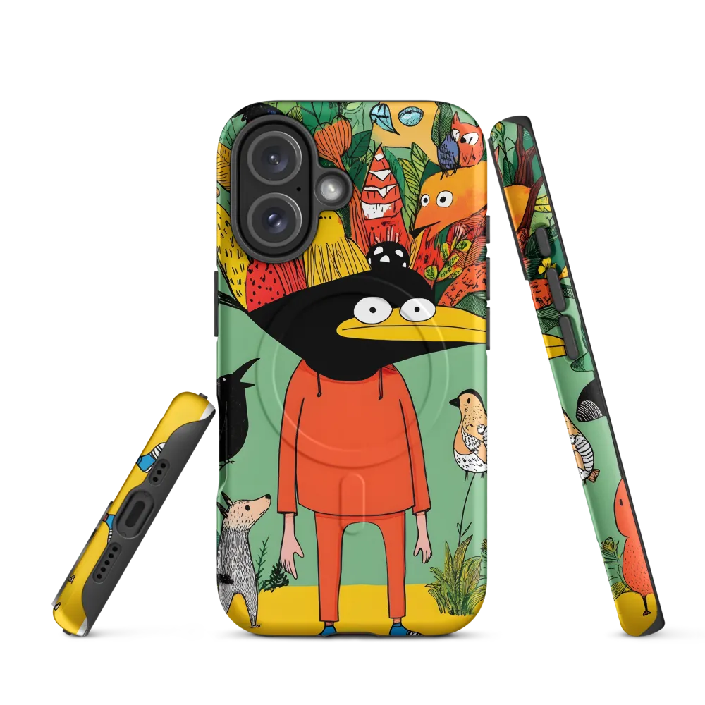 Whimsical Encounter in a Colorful Jungle