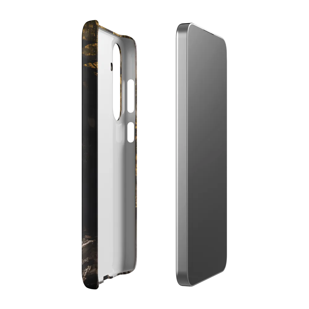 Golden Elegance: A Modern Profile Portrait