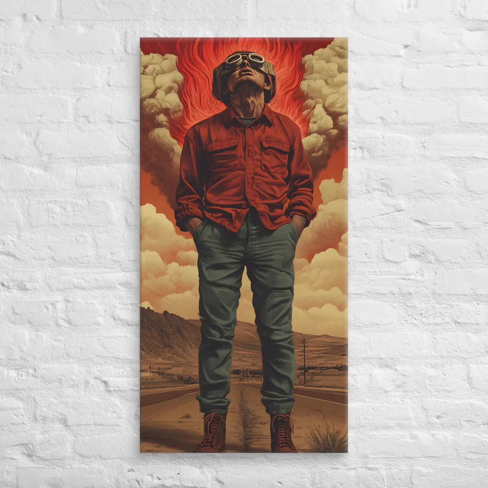 Defiant Spirit in a Surreal Landscape | Canvas | 20″×40″