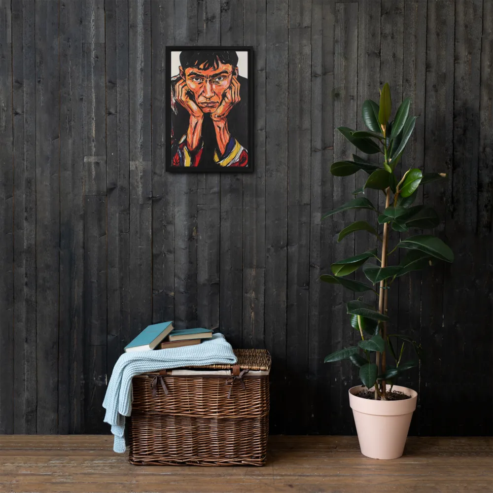 Contemplative Intensity: An Expressionist Portrait