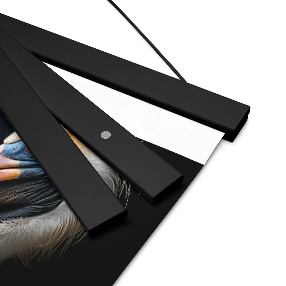 Majestic Portrait of a Pelican | Poster With Black Wood Hanger | 8″×10″