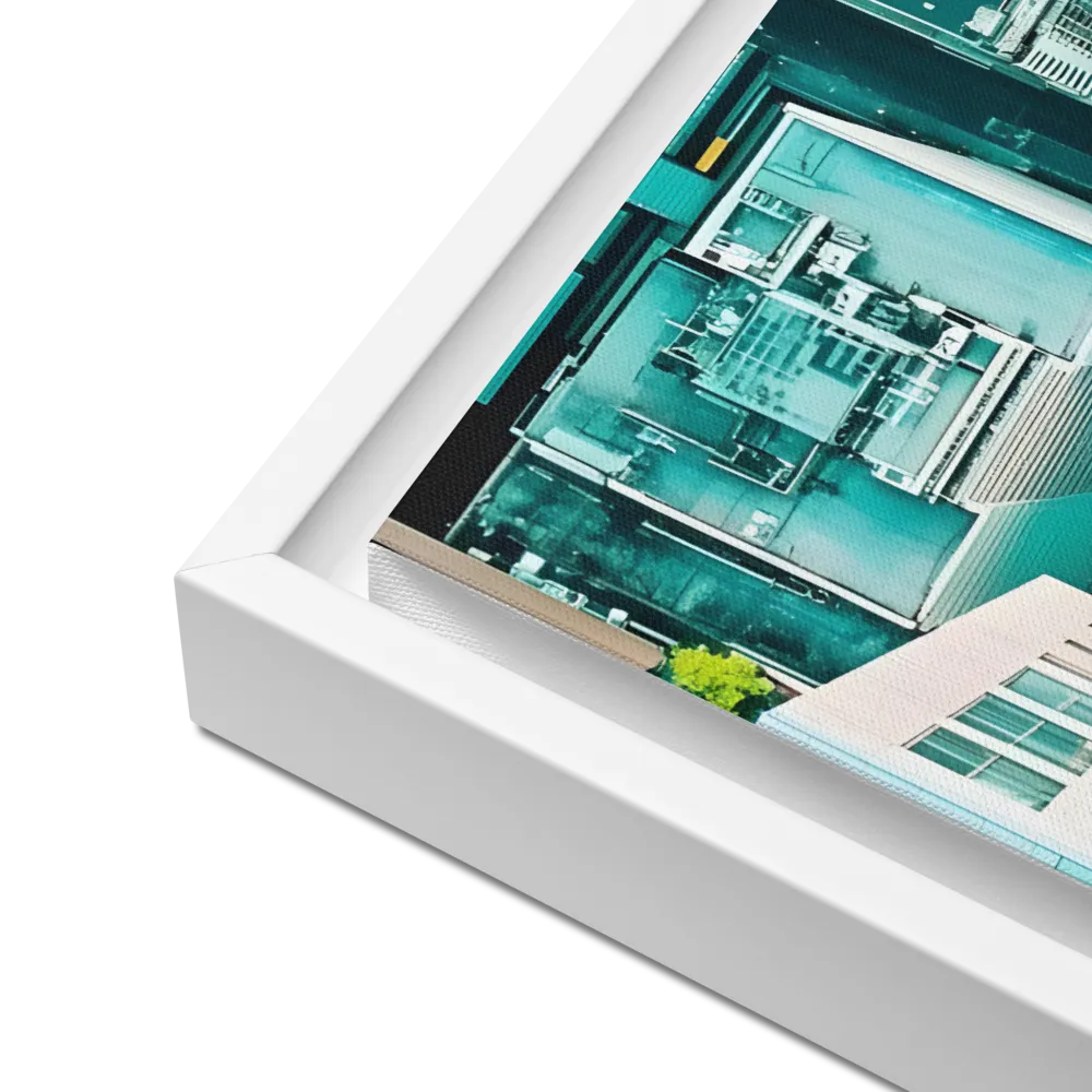 Urban Geometry: Aerial Perspective | Canvas with White Frame | 16″×20″