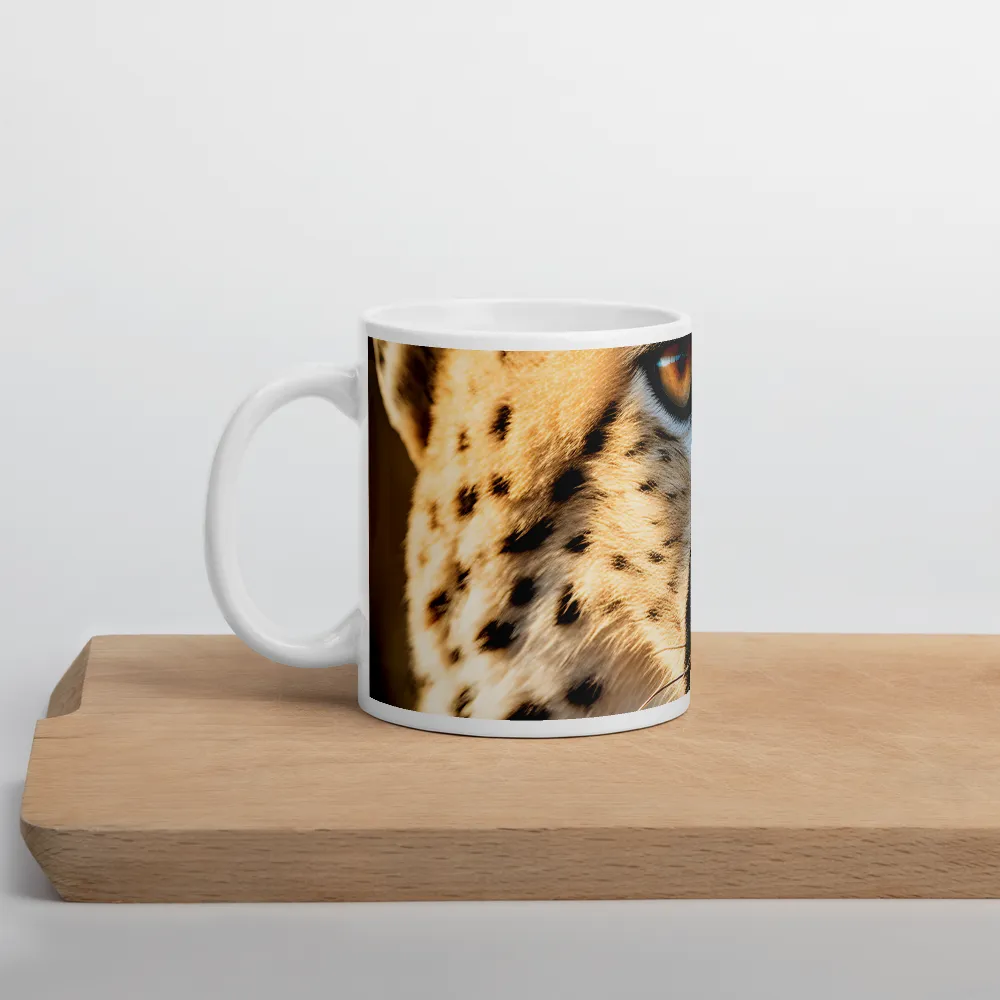 The Intense Gaze of the Cheetah | Mug with White inside | 11 oz