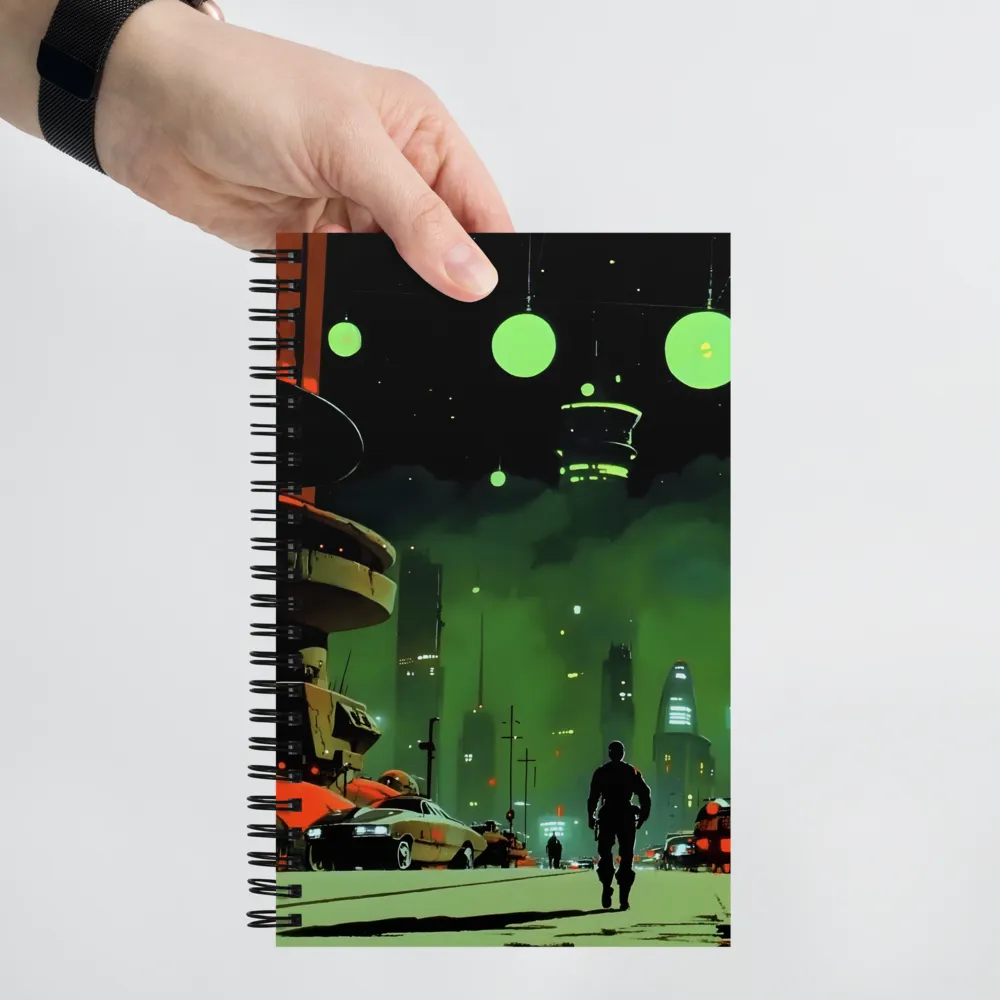 Echoes of a Cyberpunk City | Spiral Notebook