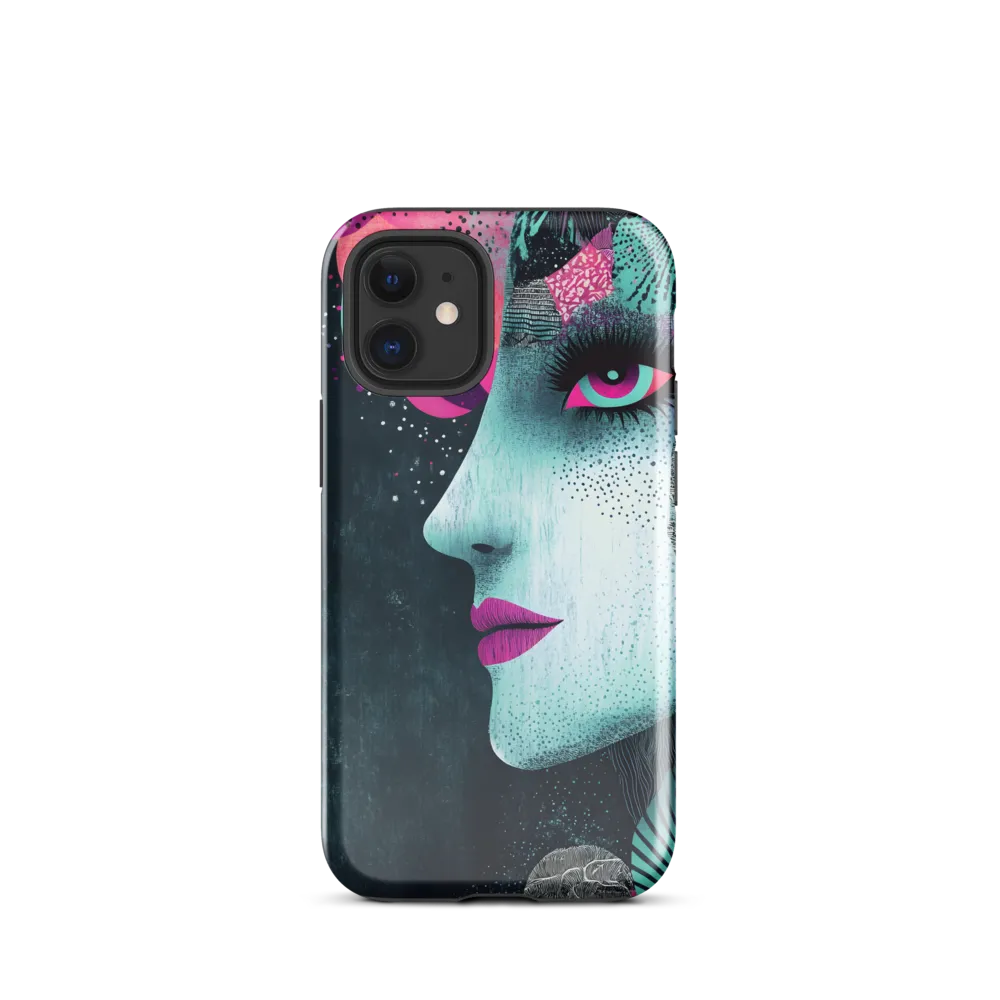 Mystical Beauty in Blue and Pink | Phone Case |  12 mini | Tough Case | Glossy