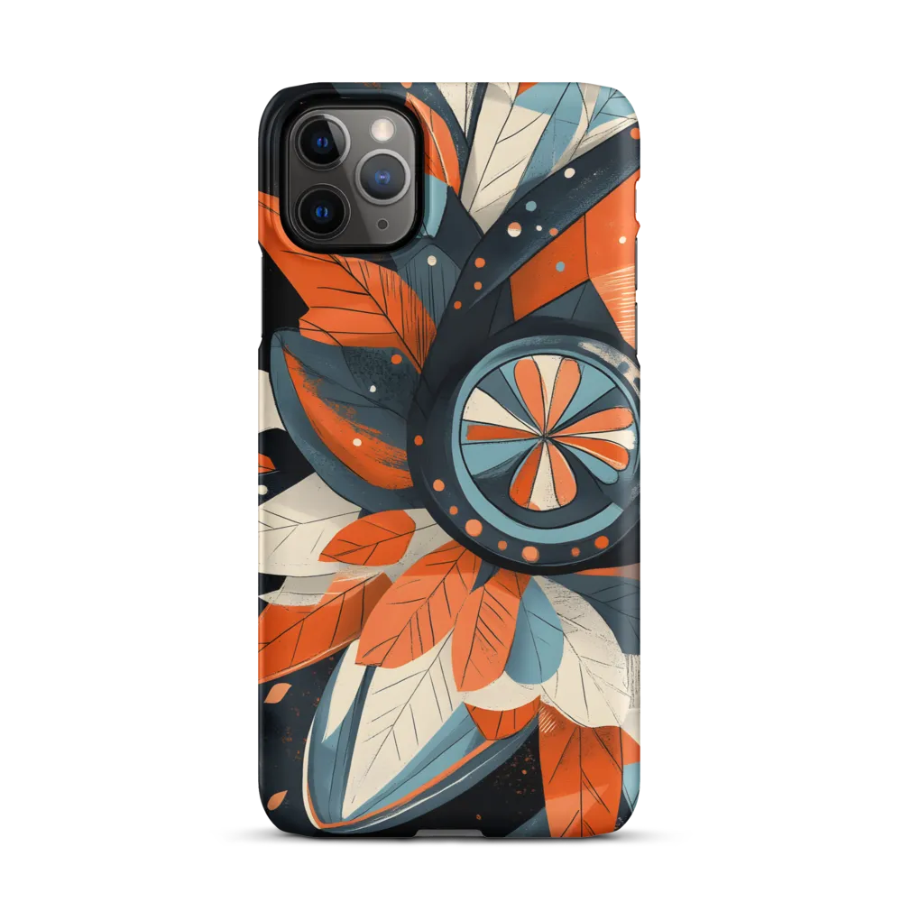 Floral Symphony in Orange and Teal