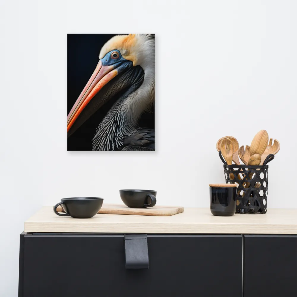 Majestic Portrait of a Pelican | Canvas | 12″×16″
