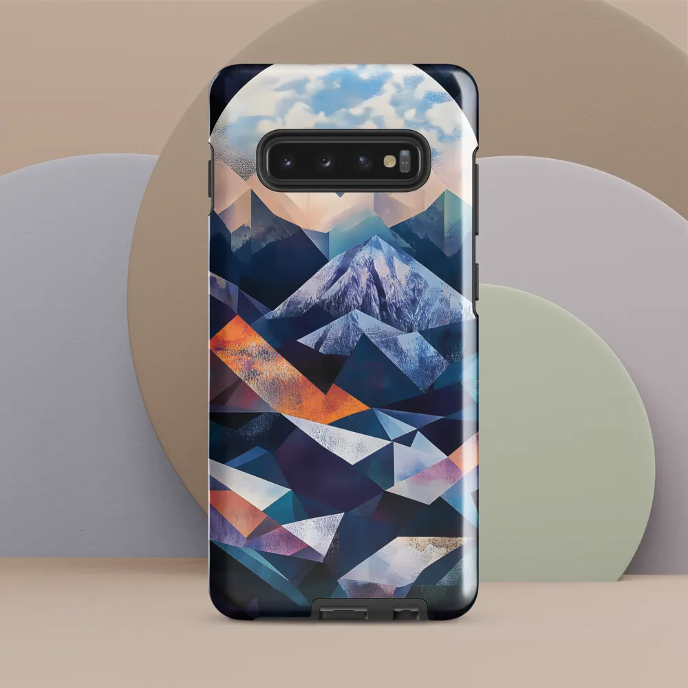 Luminous Peaks: A Geometric Reverie | Phone Case |  S10 Plus | Tough Case | Glossy