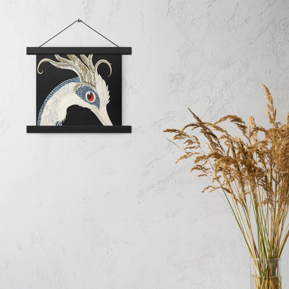 Elegance of the Majestic Peacock | Poster With Black Wood Hanger | 10″×10″