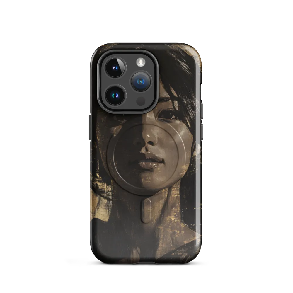 Golden Gaze: A Contemporary Portrait | Phone Case |  14 Pro | MagSafe® Tough Case | Glossy