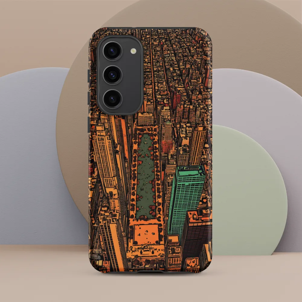 Urban Oasis: Aerial View of City Life