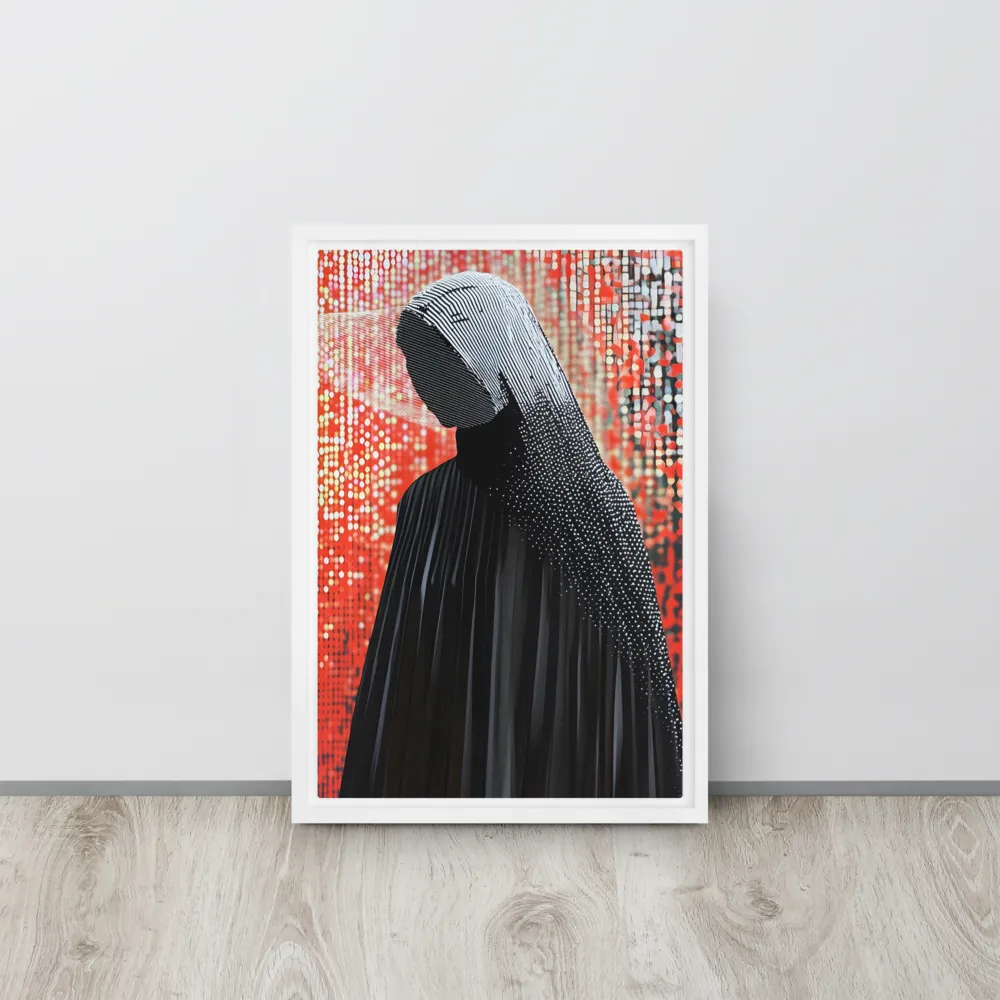 Veil of Modernity | Canvas with White Frame | 12″×18″