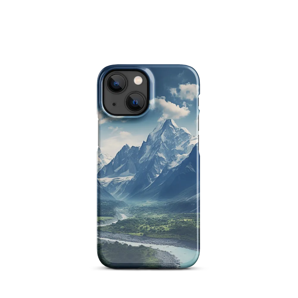 Majestic Serenity: A Landscape of Mountains and Rivers | Phone Case |  13 Mini | Snap Case | Glossy