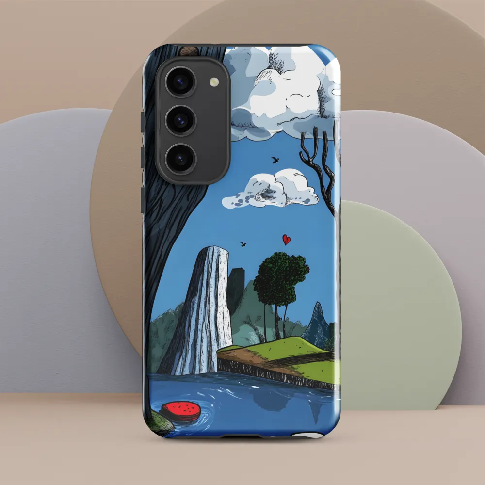 Whimsical Cliffside Reflections