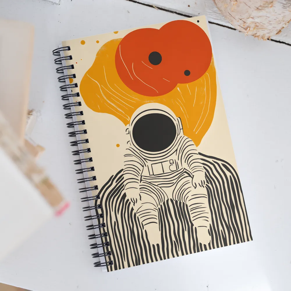 Astronaut in Cosmic Thoughts | Spiral Notebook