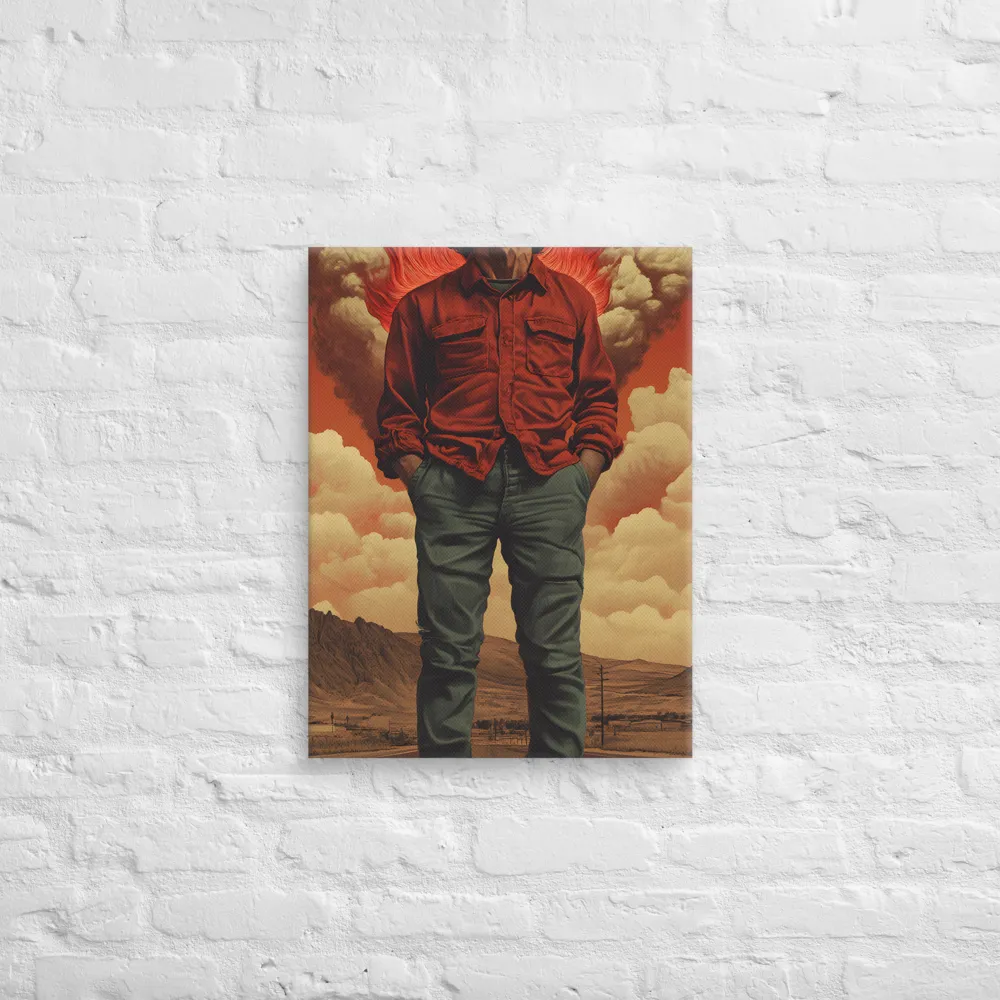 Defiant Spirit in a Surreal Landscape | Canvas | 18″×24″