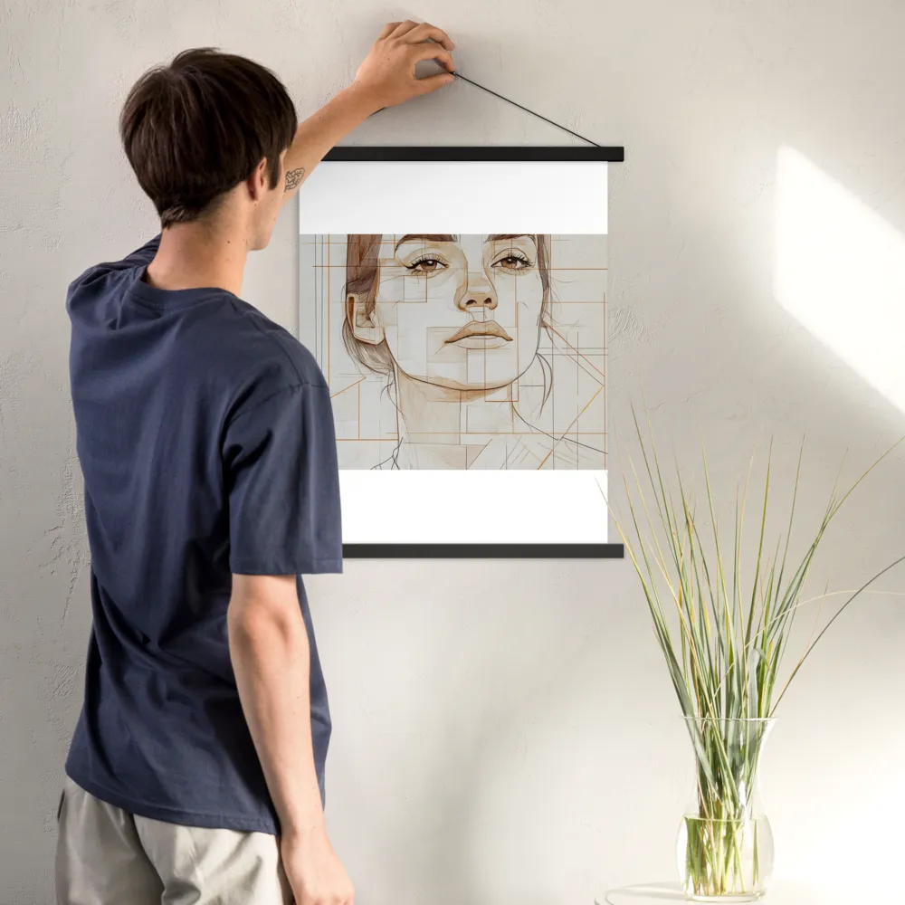 Geometric Serenity: A Minimalist Portrait