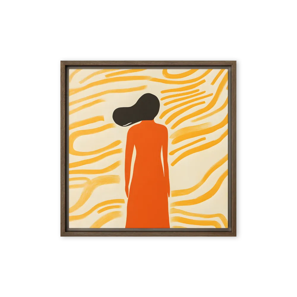 Connection to Serenity | Canvas with Brown Frame | 16″×16″