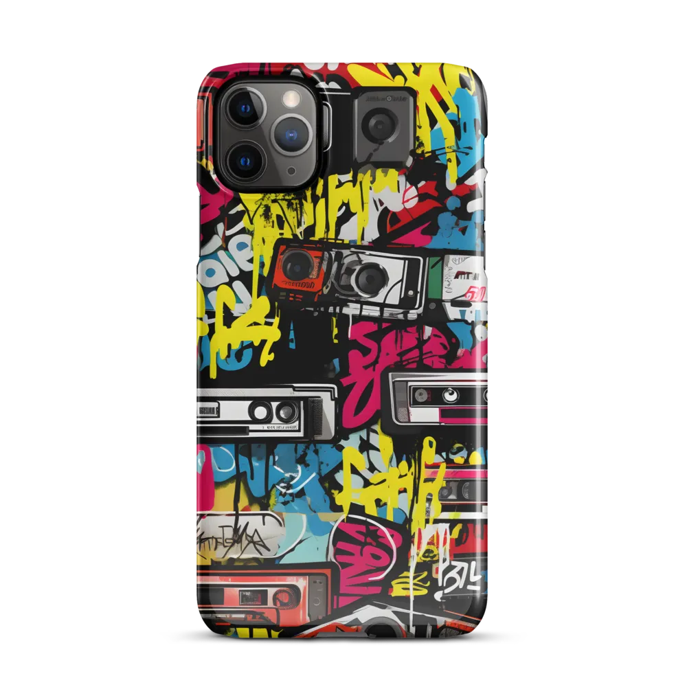 Urban Nostalgia: A Retro Cassette Explosion | Phone Case |  11 Pro Max | Snap Case | Glossy