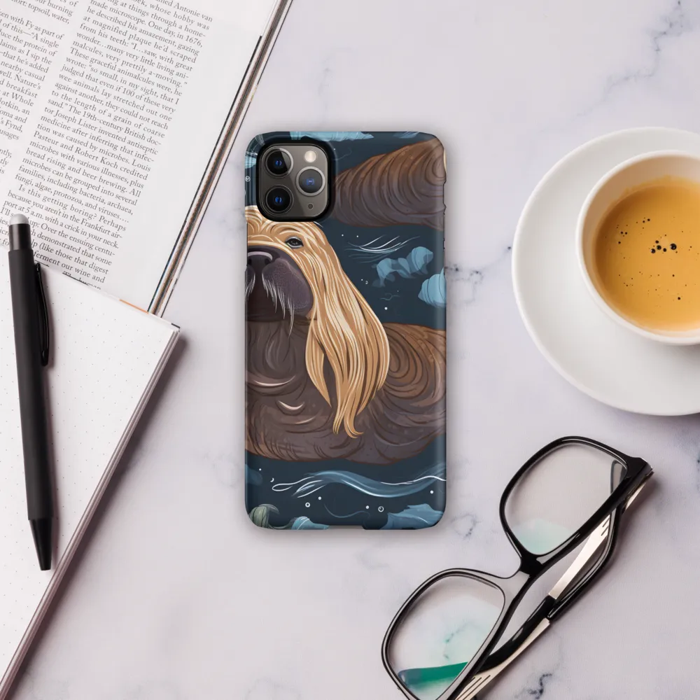 Whimsical Walruses in Deep Blue