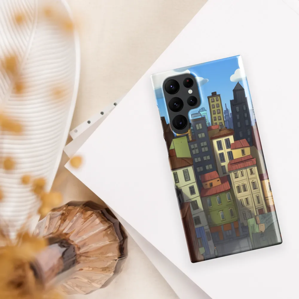 Urban Symphony: A Colorful Cityscape | Phone Case |  S22 Ultra | Snap Case | Glossy