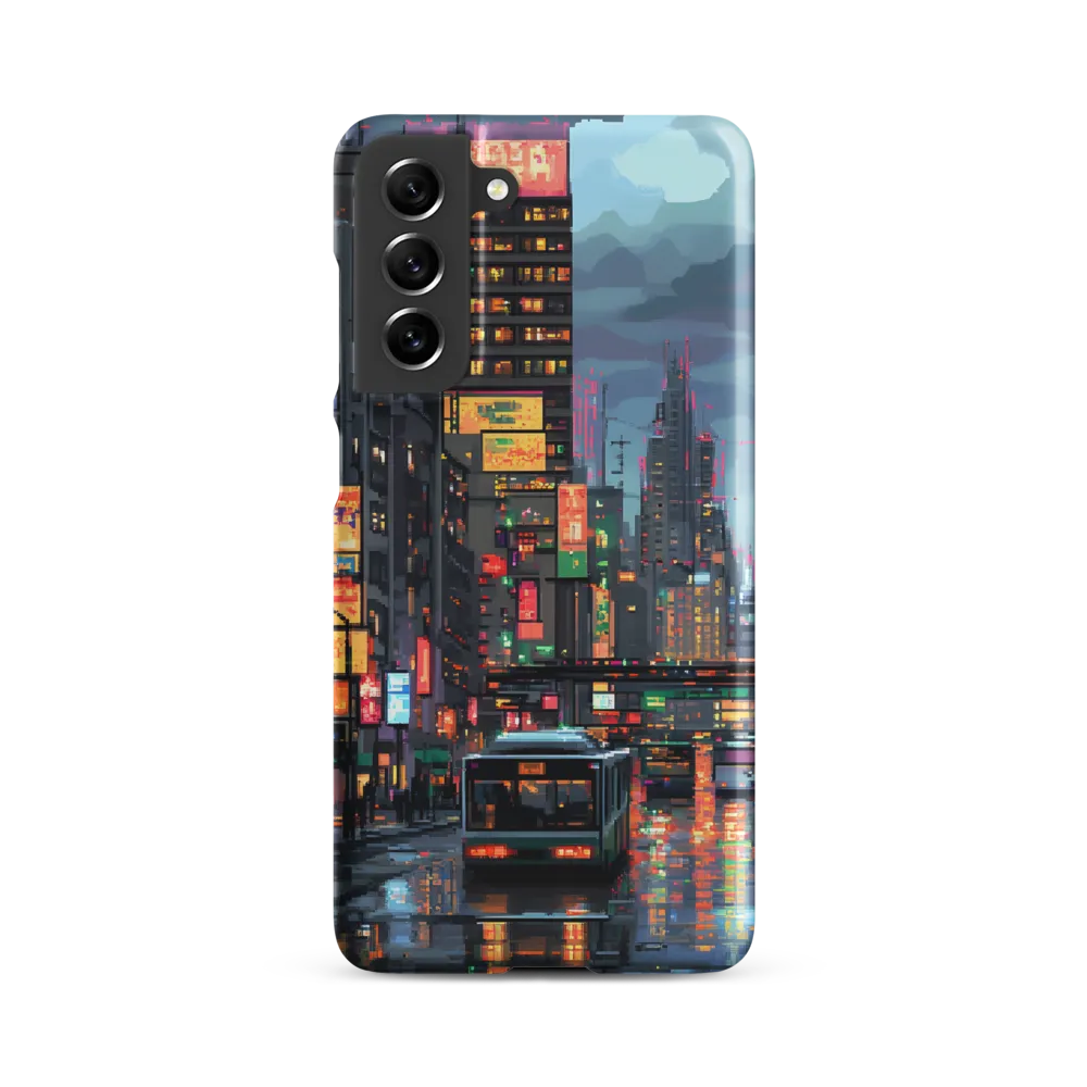 Neon Dreams: A Pixelated Urban Night