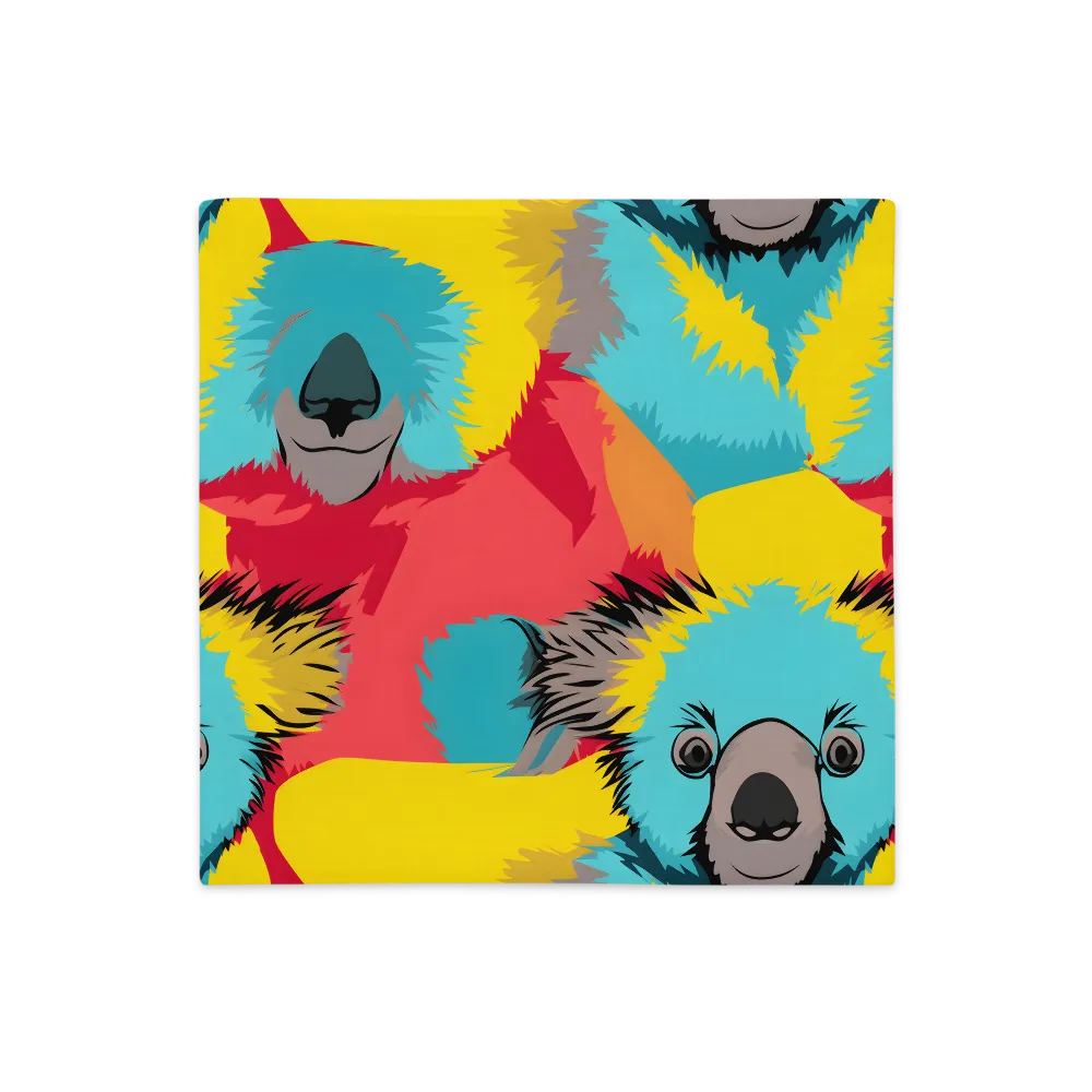 Whimsical Koalas in Vibrant Colors | Pillow Case | 18″×18″